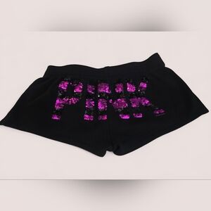 VS PINK purple & black zebra Bling Sequin Shorts